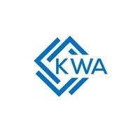 kwa lettre logo conception sur blanc Contexte. kwa Créatif cercle lettre logo concept. kwa lettre conception. vecteur