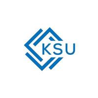 ksu lettre logo conception sur blanc Contexte. ksu Créatif cercle lettre logo concept. ksu lettre conception. vecteur