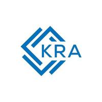 kra lettre logo conception sur blanc Contexte. kra Créatif cercle lettre logo concept. kra lettre conception. vecteur