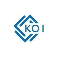 koi lettre logo conception sur blanc Contexte. koi Créatif cercle lettre logo concept. koi lettre conception. vecteur