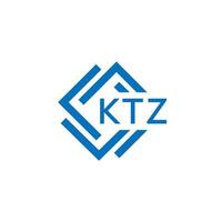 ktz lettre logo conception sur blanc Contexte. ktz Créatif cercle lettre logo concept. ktz lettre conception. vecteur