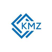 kmz lettre logo conception sur blanc Contexte. kmz Créatif cercle lettre logo concept. kmz lettre conception. vecteur