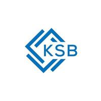 ksb lettre logo conception sur blanc Contexte. ksb Créatif cercle lettre logo concept. ksb lettre conception. vecteur