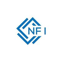 nfi lettre logo conception sur blanc Contexte. nfi Créatif cercle lettre logo concept. nfi lettre conception. vecteur