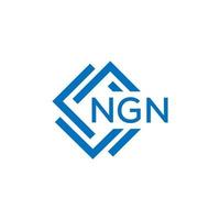 NGN lettre logo conception sur blanc Contexte. NGN Créatif cercle lettre logo concept. NGN lettre conception. vecteur