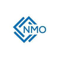 nmo lettre logo conception sur blanc Contexte. nmo Créatif cercle lettre logo concept. nmo lettre conception. vecteur