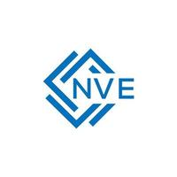 nve lettre logo conception sur blanc Contexte. nve Créatif cercle lettre logo concept. nve lettre conception. vecteur