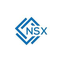 nsx lettre logo conception sur blanc Contexte. nsx Créatif cercle lettre logo concept. nsx lettre conception. vecteur