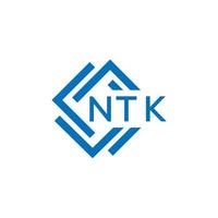 ntk lettre logo conception sur blanc Contexte. ntk Créatif cercle lettre logo concept. ntk lettre conception. vecteur
