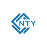 nty lettre logo conception sur blanc Contexte. nty Créatif cercle lettre logo concept. nty lettre conception. vecteur