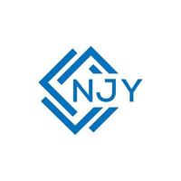 njy lettre logo conception sur blanc Contexte. njy Créatif cercle lettre logo concept. njy lettre conception. vecteur