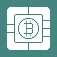 icône de vecteur de puce bitcoin