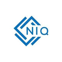 niq lettre logo conception sur blanc Contexte. niq Créatif cercle lettre logo concept. niq lettre conception. vecteur