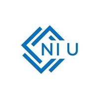 niu lettre logo conception sur blanc Contexte. niu Créatif cercle lettre logo concept. niu lettre conception. vecteur