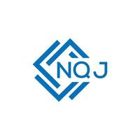 nqj lettre logo conception sur blanc Contexte. nqj Créatif cercle lettre logo concept. nqj lettre conception. vecteur