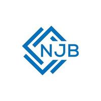 njb lettre logo conception sur blanc Contexte. njb Créatif cercle lettre logo concept. njb lettre design.njb lettre logo conception sur blanc Contexte. njb c vecteur