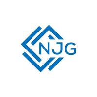 njg lettre logo conception sur blanc Contexte. njg Créatif cercle lettre logo concept. njg lettre conception. vecteur