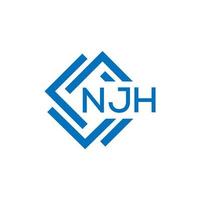 njh lettre logo conception sur blanc Contexte. njh Créatif cercle lettre logo concept. njh lettre conception. vecteur