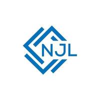 njl lettre logo conception sur blanc Contexte. njl Créatif cercle lettre logo concept. njl lettre conception. vecteur