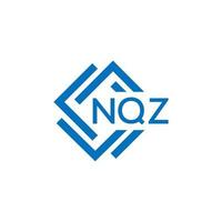 nqz lettre logo conception sur blanc Contexte. nqz Créatif cercle lettre logo concept. nqz lettre conception. vecteur