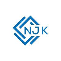 njk Créatif cercle lettre logo concept. njk lettre conception. vecteur