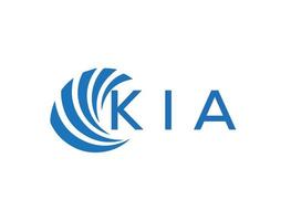 kia abstrait affaires croissance logo conception sur blanc Contexte. kia Créatif initiales lettre logo concept. vecteur