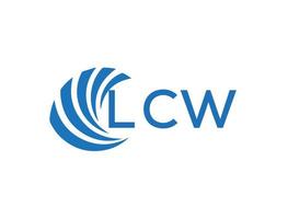 lcw abstrait affaires croissance logo conception sur blanc Contexte. lcw Créatif initiales lettre logo concept. vecteur