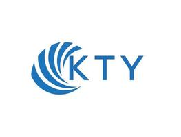 kty abstrait affaires croissance logo conception sur blanc Contexte. kty Créatif initiales lettre logo concept. vecteur