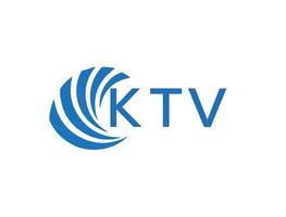 ktv abstrait affaires croissance logo conception sur blanc Contexte. ktv Créatif initiales lettre logo concept. vecteur