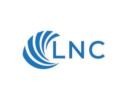 lnc abstrait affaires croissance logo conception sur blanc Contexte. lnc Créatif initiales lettre logo concept. vecteur