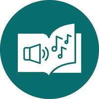 icône de vecteur de livre audio