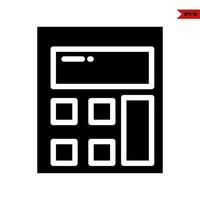 icône de glyphe de calculatrice vecteur