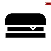 icône de glyphe de hamburger vecteur