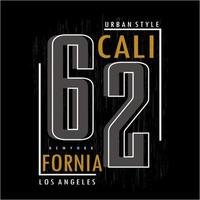 californie typographie conception t-shirt impression illustration vectorielle vecteur