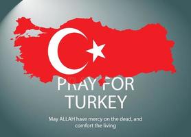 prier pour Turquie, tremblement de terre dans Turquie, dinde carte, poste, bannière, vecteur conception
