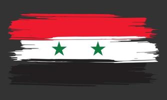 peint Syrie drapeau, vecteur illustration, brosse coups, poste, bannière