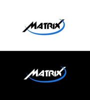 matrice marque logo. matrice typographie vecteur logo.