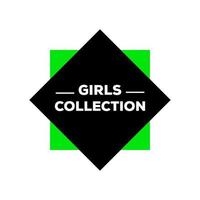 les filles collection monogramme. les filles collections typographie. vecteur