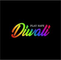 jouer sûr diwali coloré typographie. sûr Diwali. vecteur