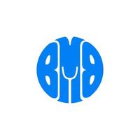bmb entreprise bleu monogramme. bmb typographie logo. vecteur