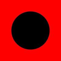 noir solide point sur rouge Contexte. isolé noir point. vecteur