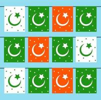 islamique drapeaux avec 3 couleurs Contexte. islamique drapeaux vecteur. vecteur