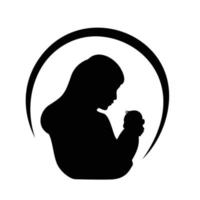 maman et bébé silhouette conception. nouveau née icône, signe et symbole. vecteur