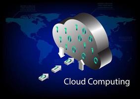 graphique vecteur nuage l'informatique concept Les données transfert nuage symbole pour une réseau Connexions Les données en ligne