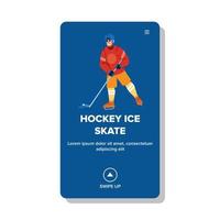le hockey la glace patin vecteur