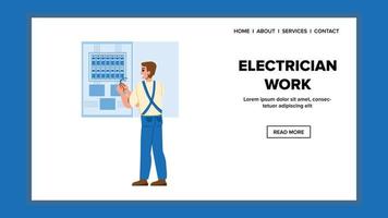 électricien travail vecteur