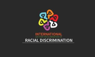 international journée pour le élimination de racial la discrimination est observé annuellement sur 21e mars. pour salutation carte, affiche, bannière, modèle vecteur