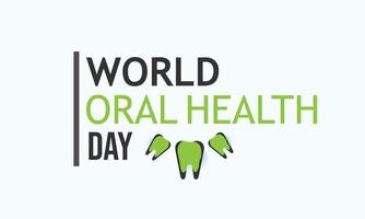 monde oral santé journée. modèle pour arrière-plan, bannière, carte, affiche vecteur