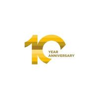 10e anniversaire fête logo vecteur