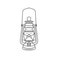 ancien lanterne ligne art vecteur illustration